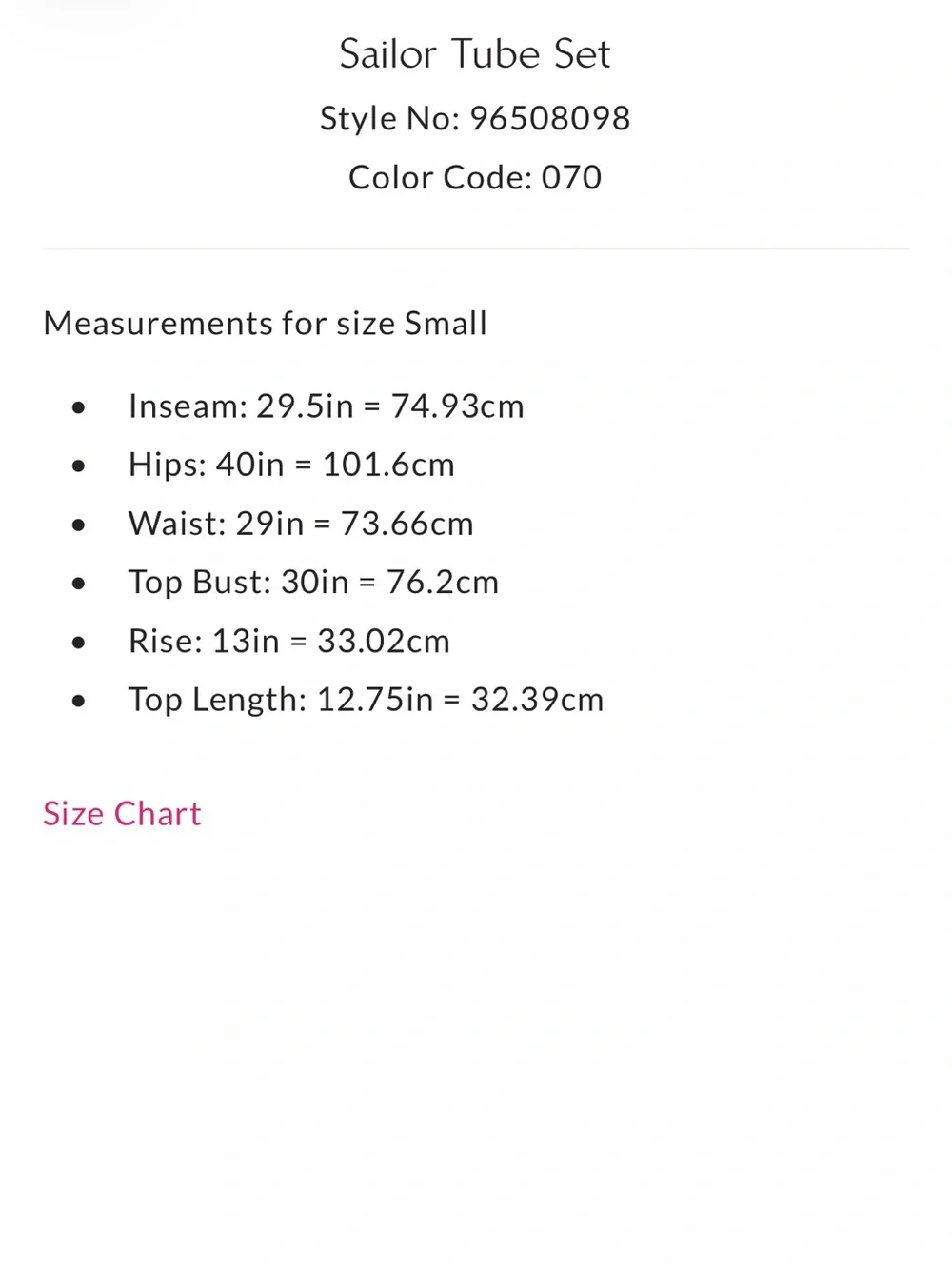 Free people Sailor Tube Co- Ord Set